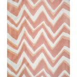 Chevron Bar Silk Warp Print Coral tyg