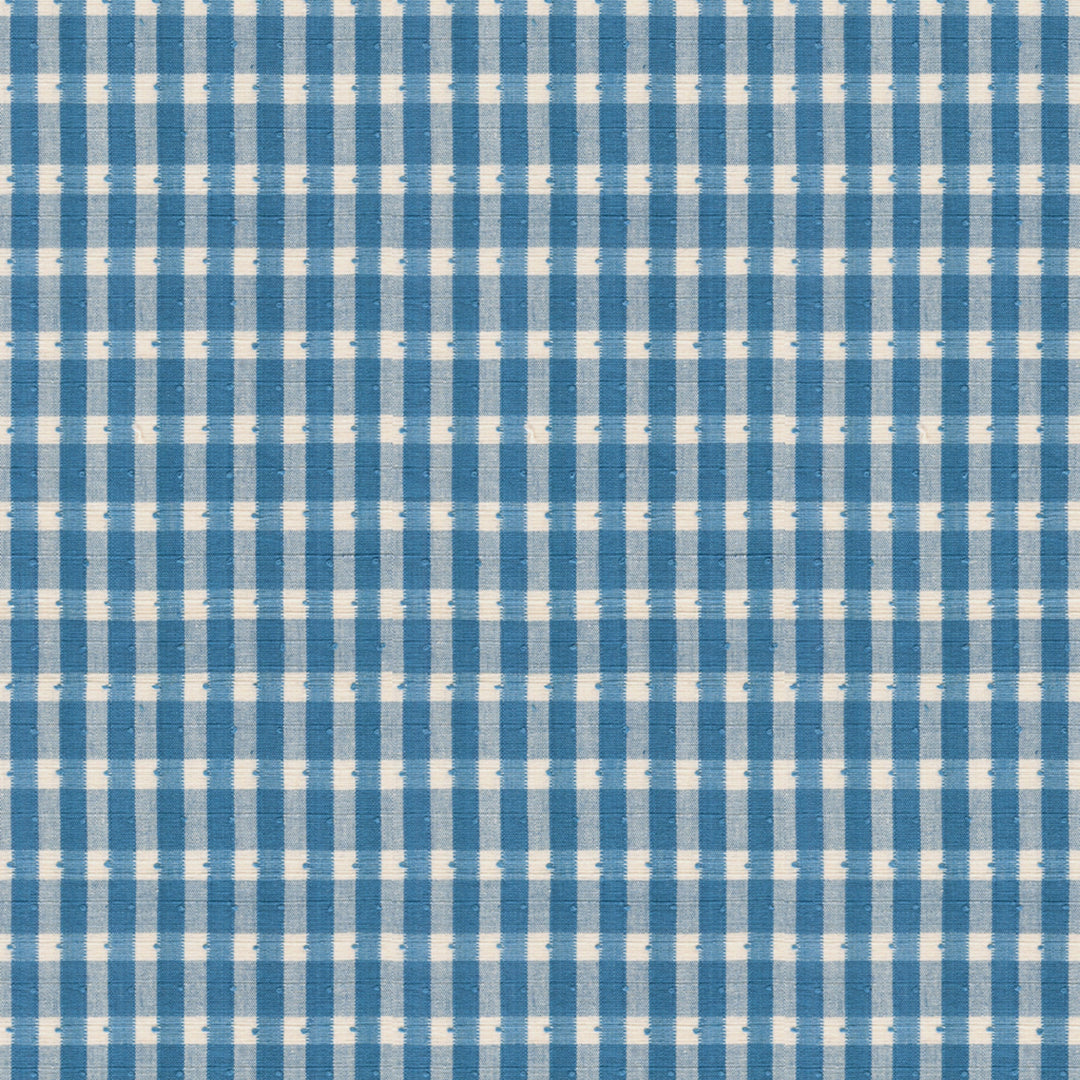 Halsey Cotton Check Tygprov - Blue