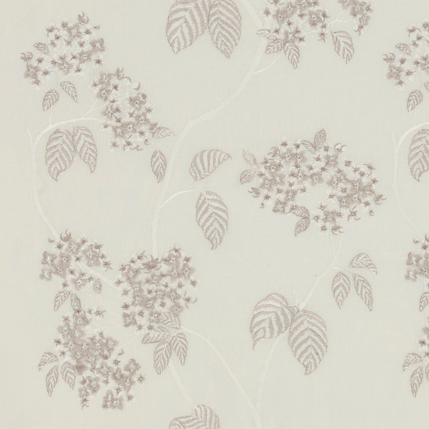 Hydrangea Sheer Tygprov - Ivory