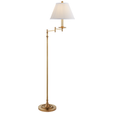 Dorchester Golvlampa – Antique-Burnished Brass With Silk Shade