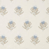 Protea Flower China Blue/Linen — Sanderson fabric sample