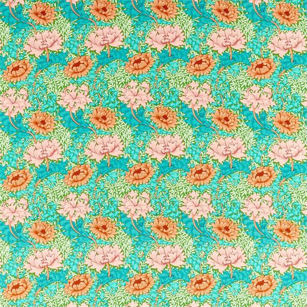 Morris & Co Tyg Chrysanthemum — Queen Square Fabrics