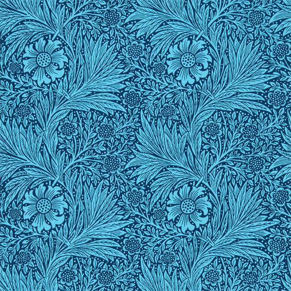 Morris & Co Tapet Marigold Tapetprov - Navy
