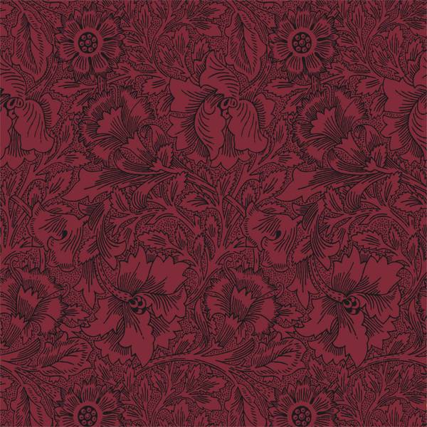 Morris & Co Tapet Poppy Tapetprov - Claret
