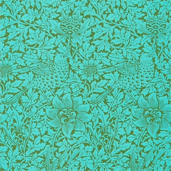 Morris & Co Tapet Bird & Anemone