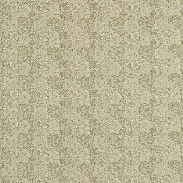 Morris & Co Tyg Marigold — Compilation Fabric Tygprov - Olive/Linen