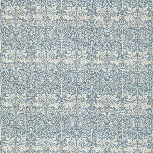 Morris & Co Tyg Brer Rabbit Tygprov - Slate/Vellum