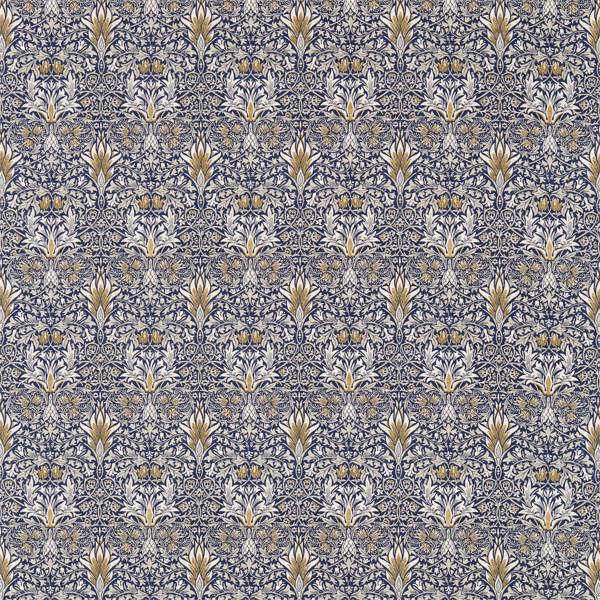 Morris & Co Tyg Snakeshead Tygprov - Indigo/Hemp
