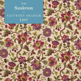 Amanpuri Mulberry/Olive — Sanderson fabric sample