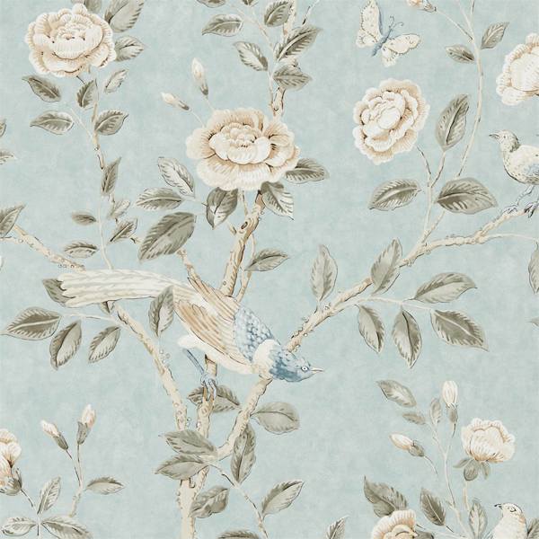 Sanderson Tapet Andhara Tapetprov - Dove/Cream