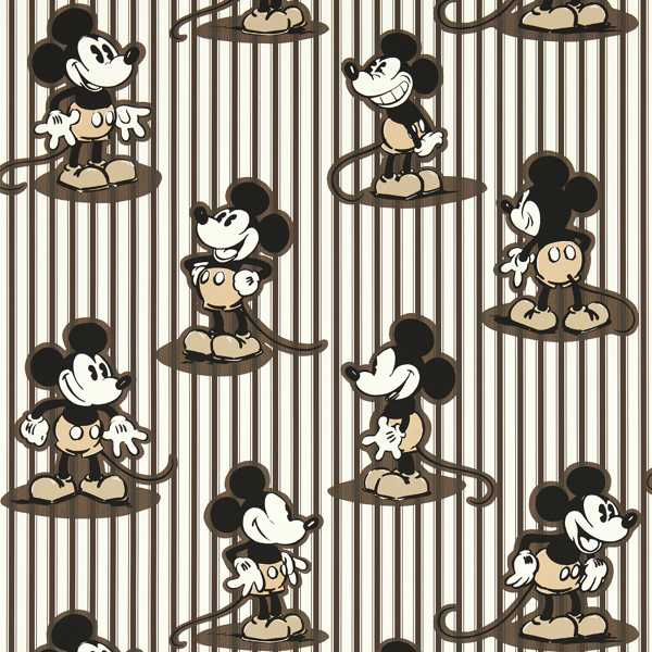 Sanderson Tapetprov Mickey Stripe