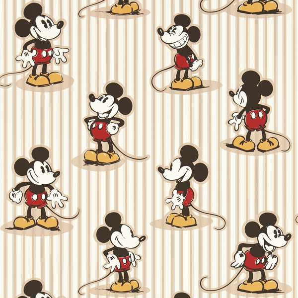 Sanderson Tapetprov Mickey Stripe