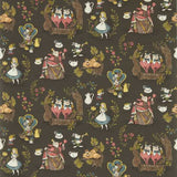 Sanderson Tapet Alice in Wonderland Tapetprov - Chocolate