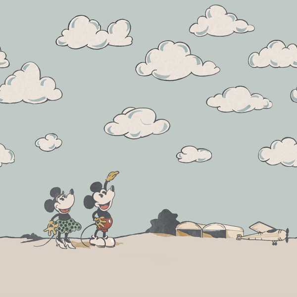 Sanderson Tapetprov Mickey In the Clouds