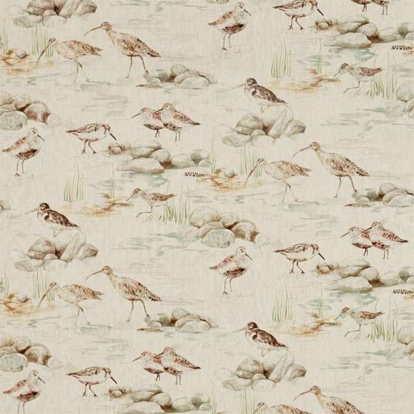 Sanderson Tygprov Estuary Birds Linen