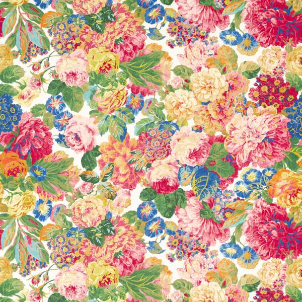 Sanderson Tyg Rose & Peony Tygprov - Cerise