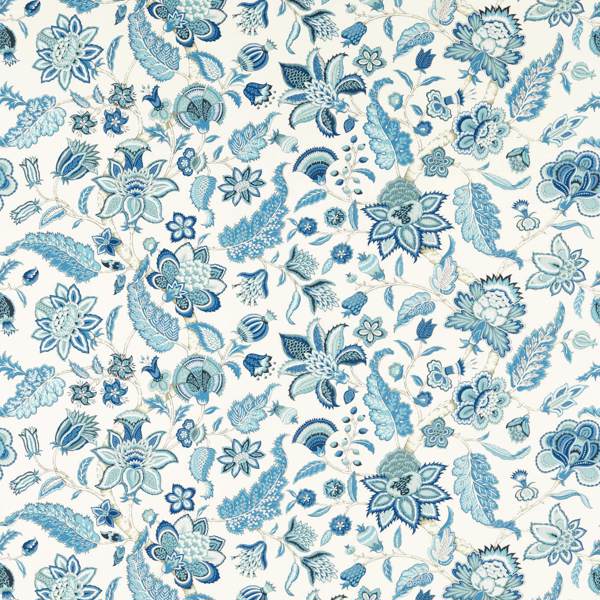 Sanderson Tyg Newnham Courtney — Indoor Outdoor Prints Tygprov - Indigo