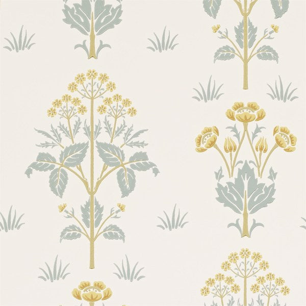 Morris & Co Tapet Meadow Sweet Tapetprov - Gold/Slate