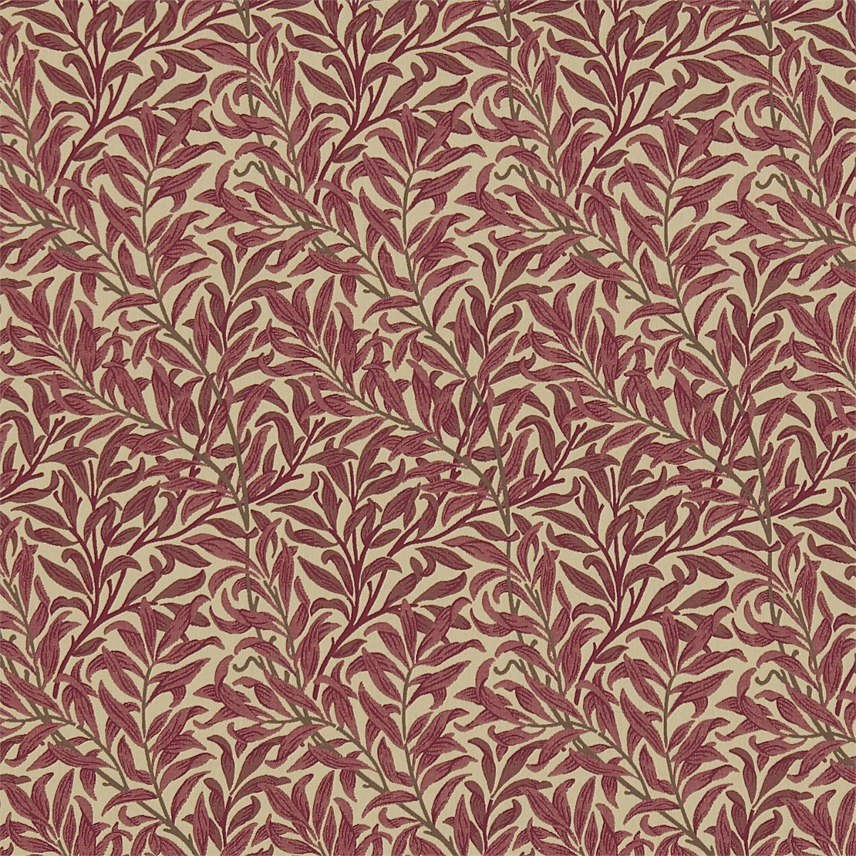 Willow Bough Crimson Manilla — Morris & Co tygprov