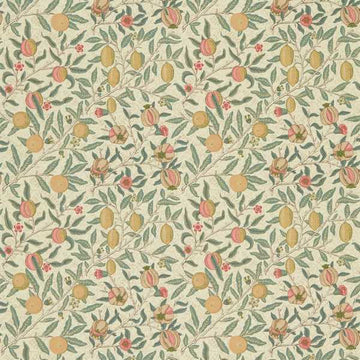 Morris & Co Tyg Fruit Tygprov - Cream/Teal