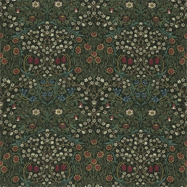 Morris & Co Tyg Blackthorn — Compilation Fabric Tygprov - Green