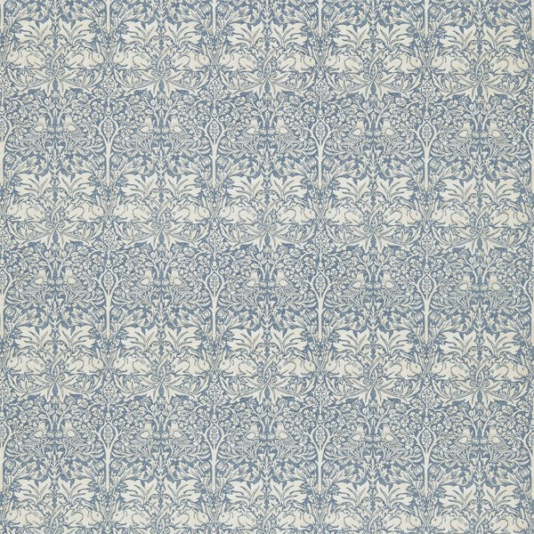 Morris & Co Tyg Brer Rabbit Tygprov - Slate/Vellum