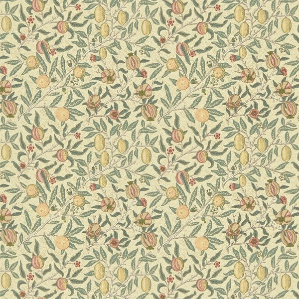 Morris & Co Tyg Fruit Minor Tygprov - Ivory/Teal