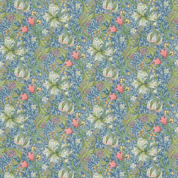 Morris & Co Tyg Golden Lily — Morris and Friends Volume II Fabrics Tygprov - Mineral