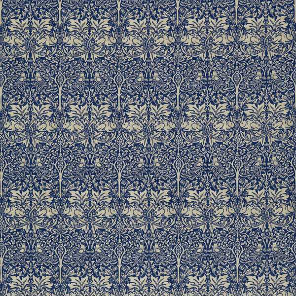 Morris & Co Tyg Brer Rabbit Tygprov - Indigo/Vellum
