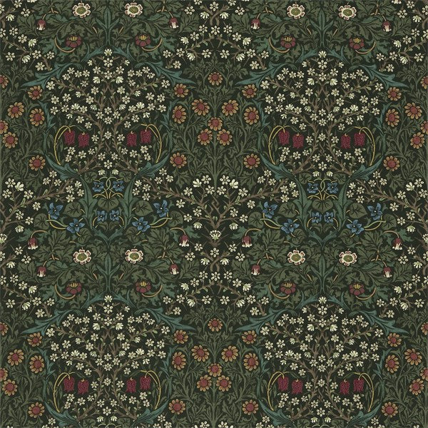 Morris & Co Tyg Blackthorn — Compilation Fabric Tygprov - Green