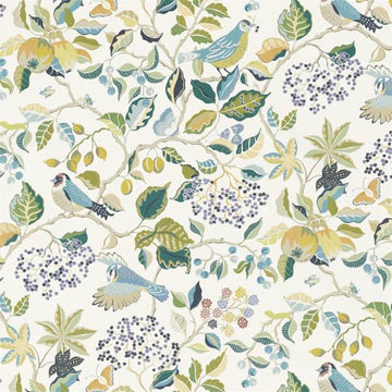 Sanderson Tygprov Birds & Berries