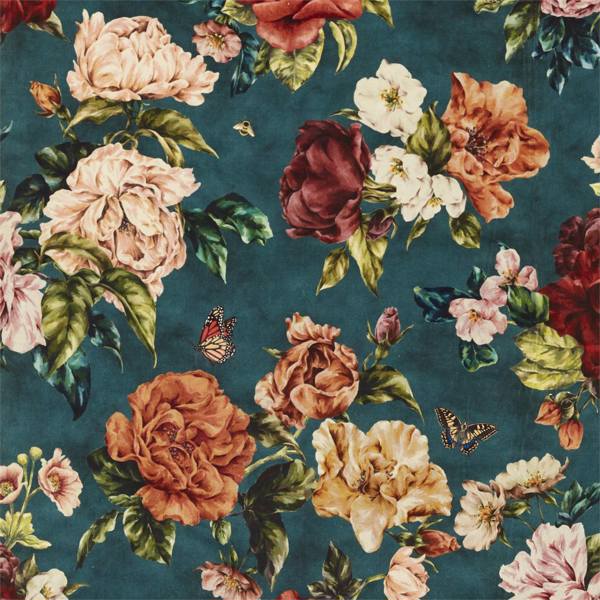 Summer Peony Newby Green — Sanderson tygprov