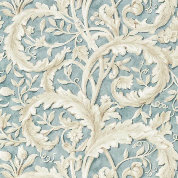 Tilia Lime Soft Teal — Sanderson tygprov