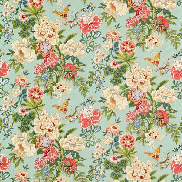 Emperor Peony Jade/Apricot — Sanderson tygprov