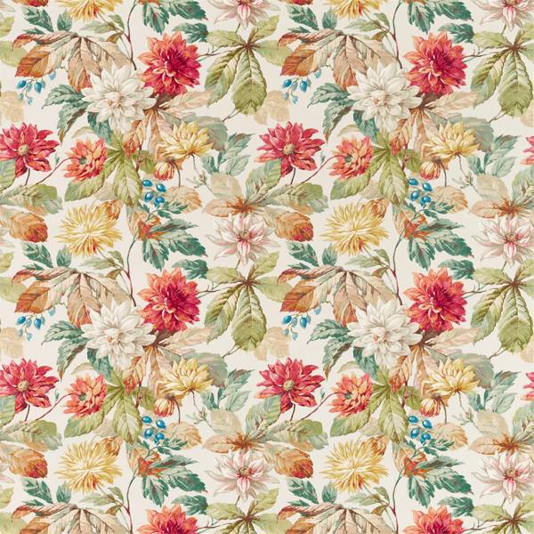 Sanderson Tygprov Dahlia & Rosehip