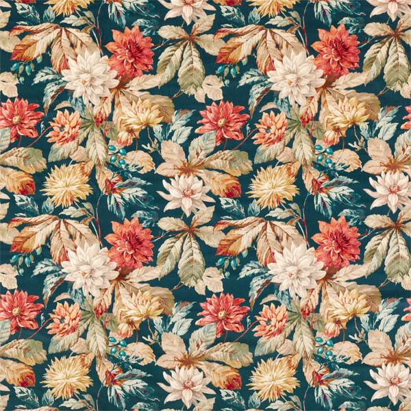 Sanderson Tygprov Dahlia & Rosehip Velvet