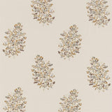 Wendell Embroidery Honey/Grey — Sanderson tygprov