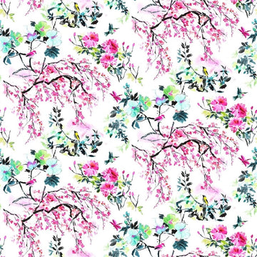 Chinoiserie Flower Outdoor Tygprov