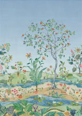 Mythica Mural Grasscloth Azure — Osborne & Little tapetprov