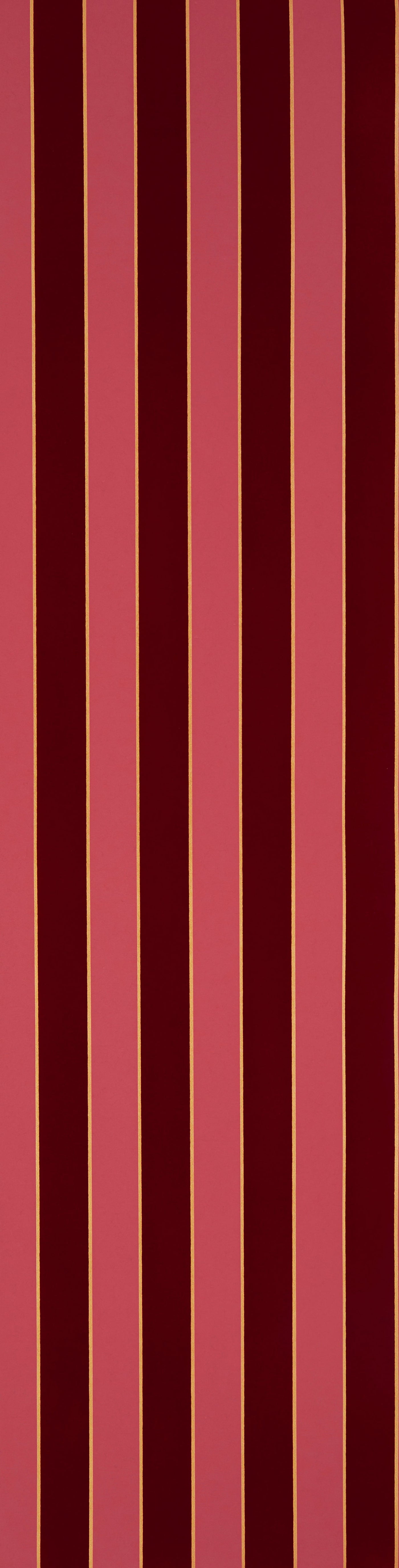 Regency stripe carmine gold — Osborne & Little tapetprov