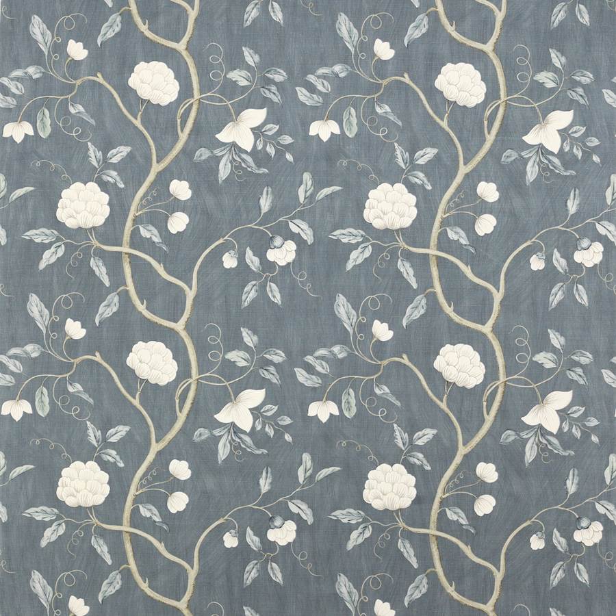 Snow Tree Blue — Colefax & Fowler tygprov