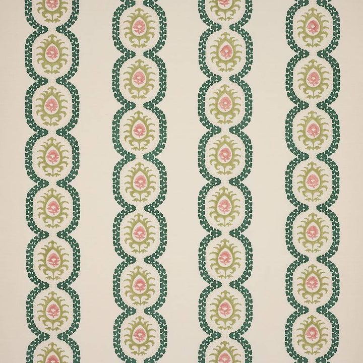 Aubrey Stripe Forest — Colefax & Fowler tygprov