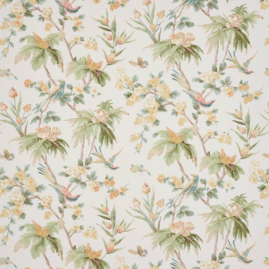 Palm Blossom Gold/Green — Colefax & Fowler tyg