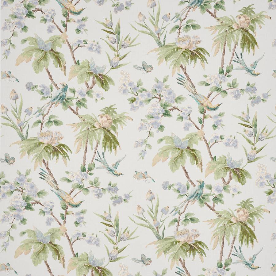 Palm Blossom Blue/Green — Colefax & Fowler tyg