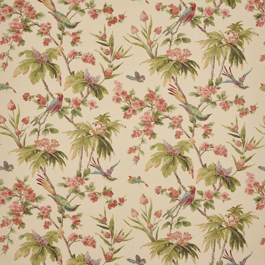 Palm Blossom Tomato/Olive — Colefax & Fowler tyg