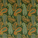 Peregrine Paisley Velvet H Tyg — Mulberry Home Emerald