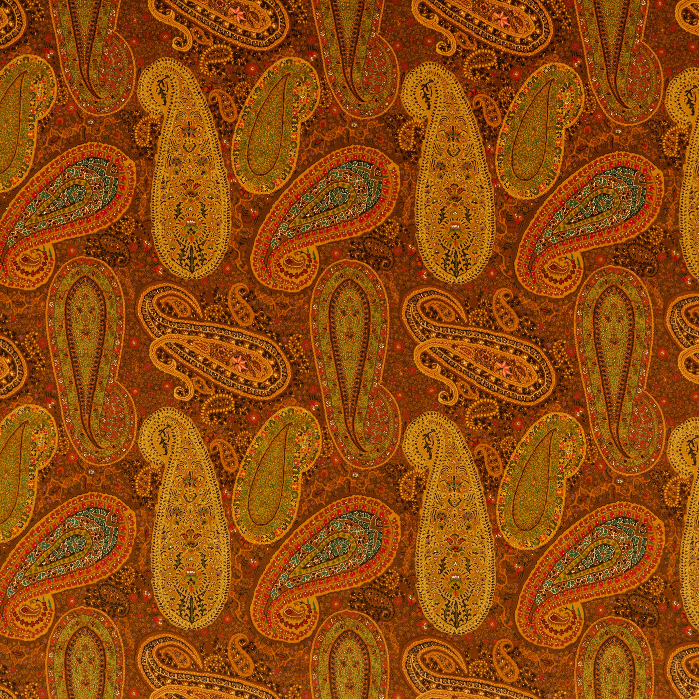Peregrine Paisley Velvet H Spice tyg