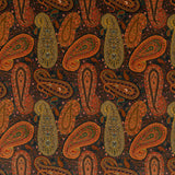 Peregrine Paisley Velvet H Tygprov - Teal/Red