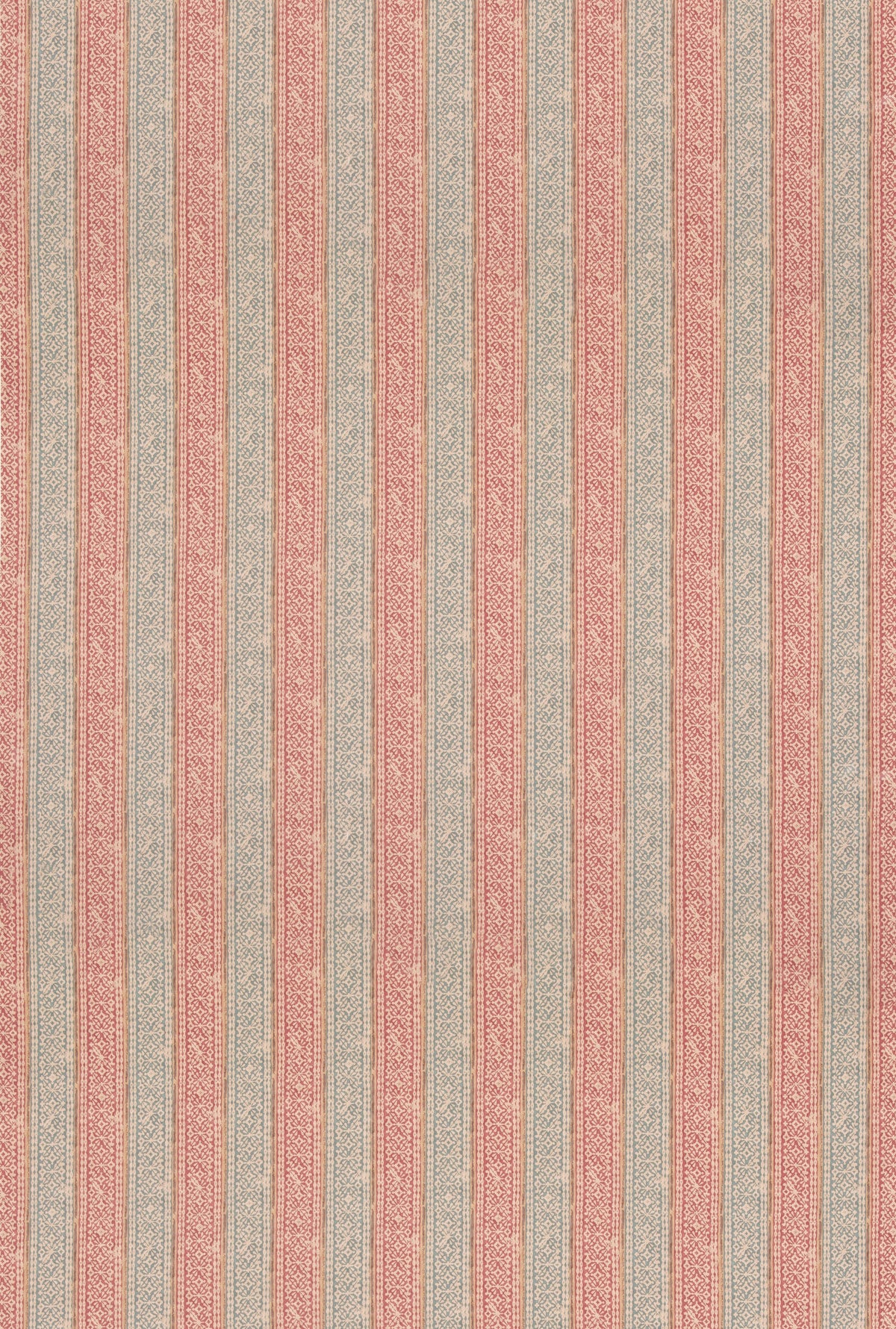 Ladbroke Stripe H Teal/Red tyg