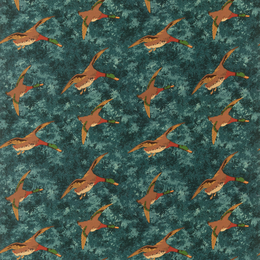 Forest Ducks Velvet R Tyg